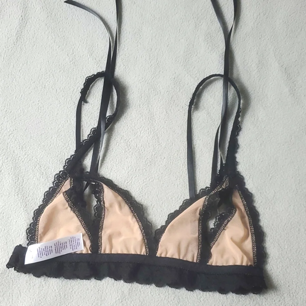 HANKY PANKY WOMEN'S  RACY  NUDE  ILLUSION  BRALETTE  ,NEW, NO TAGS - Picture 4 of 5